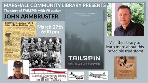 Author Talk Tailspin By John Armbruster Marshall Community Library