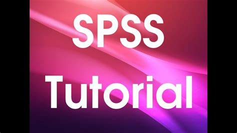 Spss Tutorial Data Entry Youtube