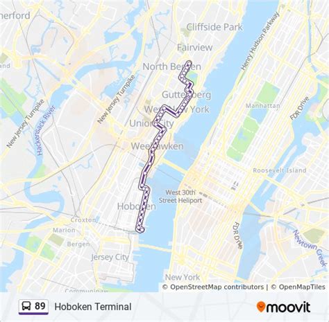 89 Route Schedules Stops And Maps Hoboken Terminal Updated