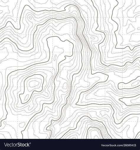 Topographic Map Geographical Location Lines Vector Image