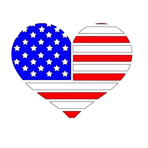 American Flag In Heart Clipart Best