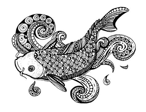 Pin By Elisabeth Quisenberry On Coloring Under The Sea Koi Fish
