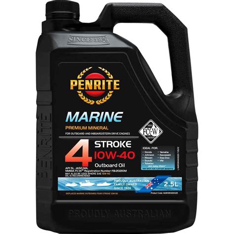 Penrite Marine 4 Stroke Outboard Engine Oil 10w 40 25 Litre