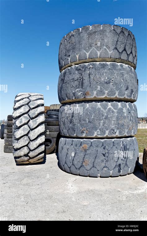 Old Big Truck Tires Used Hi Res Stock Photography And Images Alamy