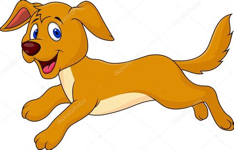 Cute Dog Cartoon Running — Stock Vector © Tigatelu 23051970