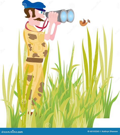Bird Watcher Stock Vector Illustration Of Camouflage 60103265