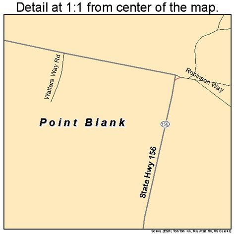 Point Blank Texas Street Map 4858556
