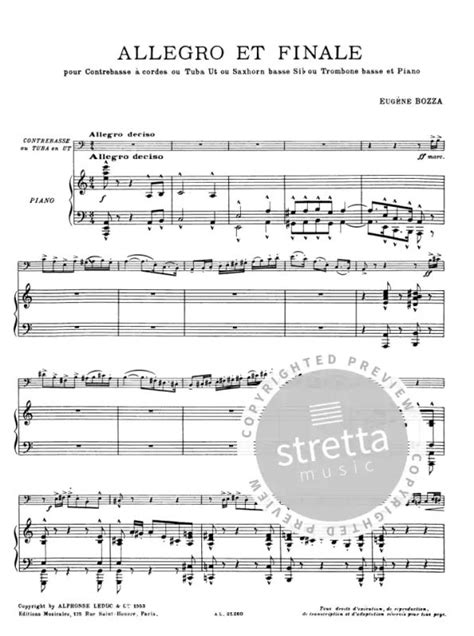 Allegro And Finale From Eug Ne Bozza Buy Now In The Stretta Sheet
