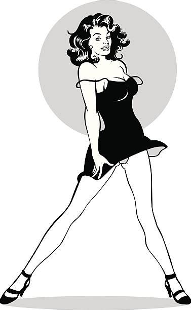 Vintage Pin Up Girl Outline