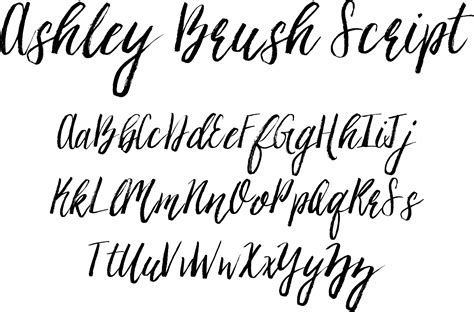 Ashley Brush Script Font By Printable Wisdom 2f7