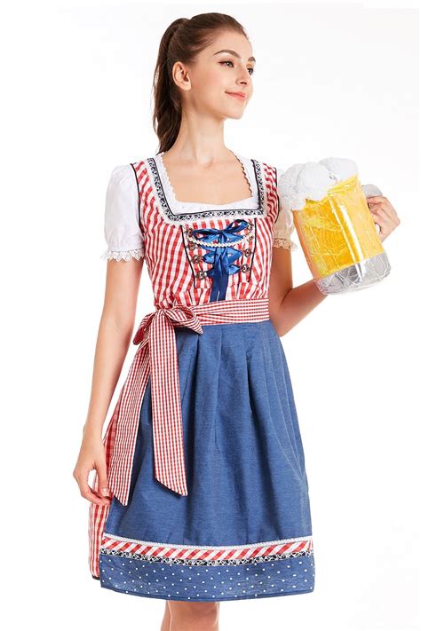 Ladies Oktoberfest German Bavarian Beer Maid Vintage Costume