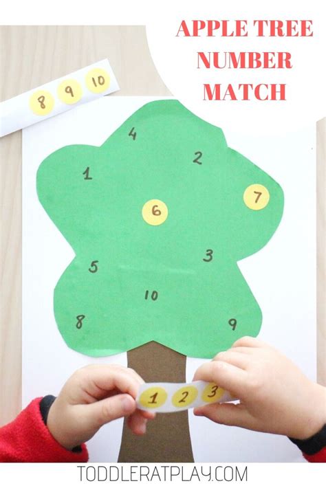Apple Tree Number Match Toddler At Play Preschool Activities Fall