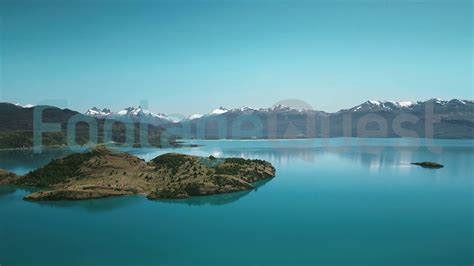 2k Aerial Footage Of Stunning Blue Lake In Patagonia Youtube