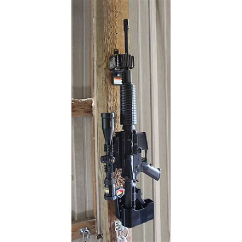 The thing is, with gun racks, it's a very precise you're a responsible gun owner with no threats in the home—why shouldn't you display your guns while keeping their trigger locks on them? Wall Hanger Gun Rack by Jotto Gear