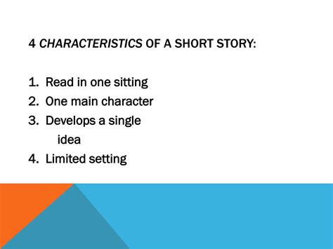 What Is The Main Characteristic Of A Literary Short Story