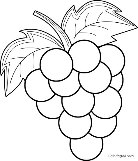 Grapes Coloring Pages 19 Free Printables Coloringall