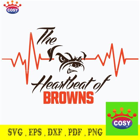 The Heartbeat Of Browns Logo Svg Logo Svg Browns Svg
