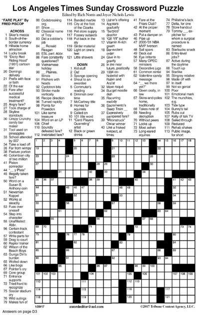 Free Printable Sunday Crosswords Templates Printable Download