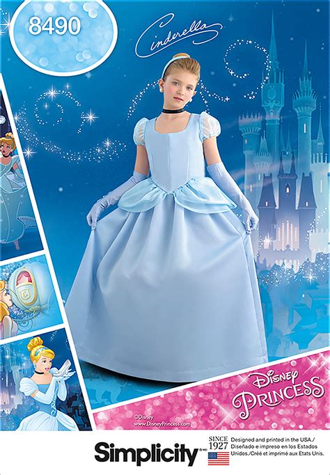 Simplicity Childs Size 3 6 Disney Cinderella Costume Pattern 1 Each