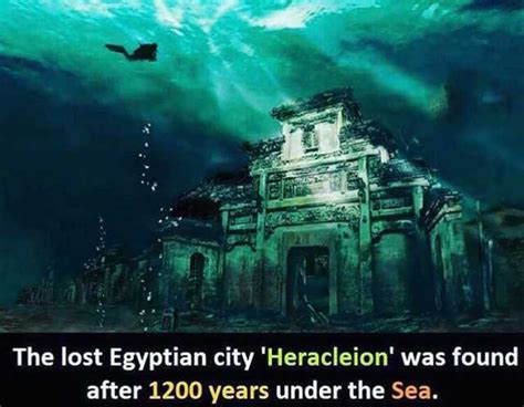 The Lost Egyptian City Heracleion Was Found After 1200 Years Under The Sea