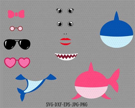 Baby Shark Svg Shark Svg Baby Shark Design Kit Shark Etsy