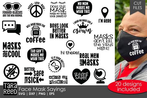 Download Face Mask Sayings - SVG and Cut Files for Crafters (738104) | Cut Files | Design Bundles