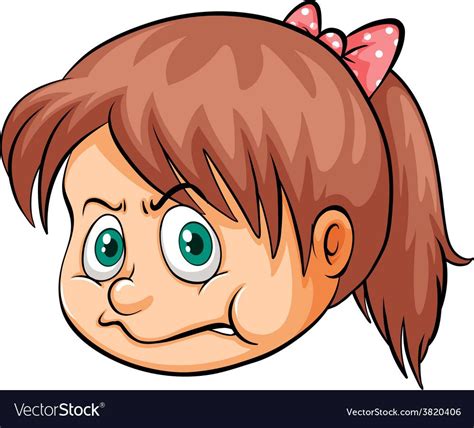 A Girl Biting Her Lips Royalty Free Vector Image Vector Images Kids