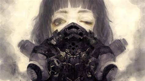 Creepy Anime Wallpaper Steampunk Wallpaper Gas Mask