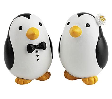 buy wedding toppers small couple penguins unique mr and mrs penguins wedding cake topper