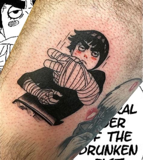 Otaku Tattoo Anime On Instagram Rock Lee Art By B Witch Ink Otaku Tattoo Otaku