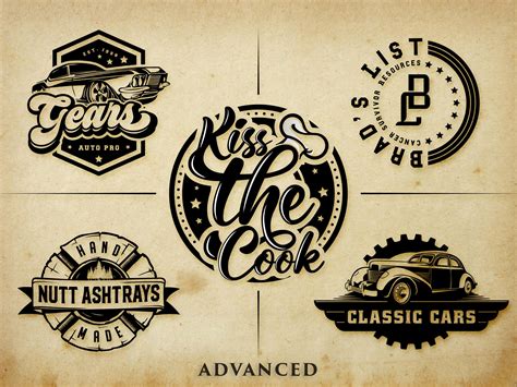 Here Are Some Of The Vintage Style Logo Works That I Did For My Fiverr