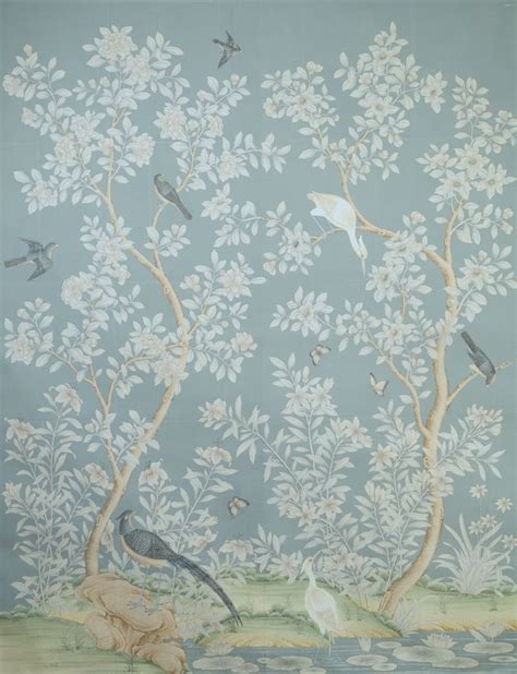 Free Download Gracie Wallpaper Hand Painted Chinese Scenic Panel
