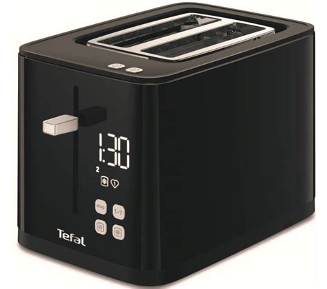 Tefal Smart N Light Tt640840 2 Slice Toaster Black Fast Delivery