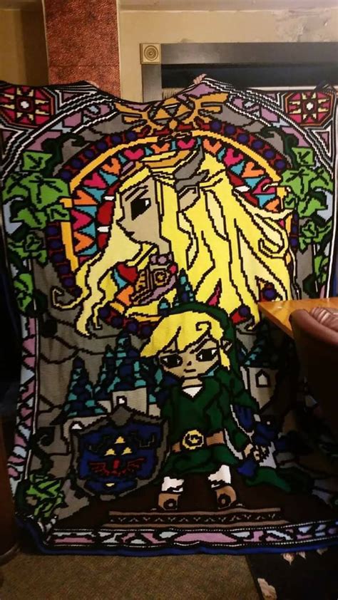 Completed Stain Glass Zelda Blanket By Keeslers Crafts On Deviantart
