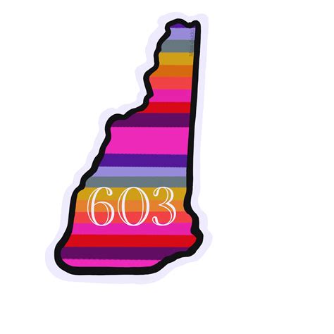 603 Sticker Nh New Hampshire Etsy