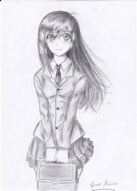 Anime Girl Student By Arc501 On Deviantart