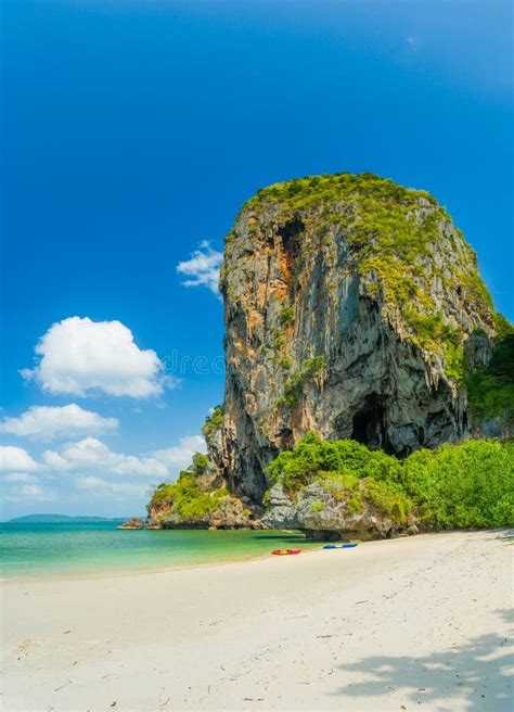 Railay West Beach In Ao Nang Krabi Thailand Stock Image Image Of