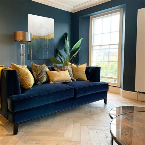 Navy Blue Sofa Living Room 7 Images Livingroomsone