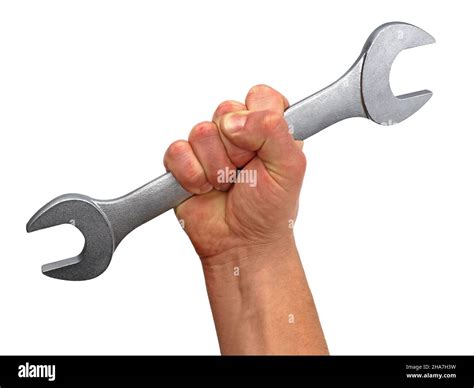 Man Hand Holding Wrench Hi Res Stock Photography And Images Alamy