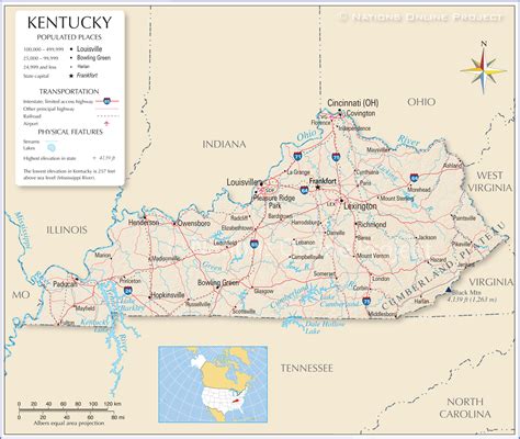 Map Of Kentucky With Cities