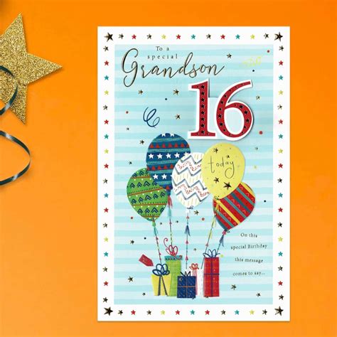 Grandson 16th Birthday Card