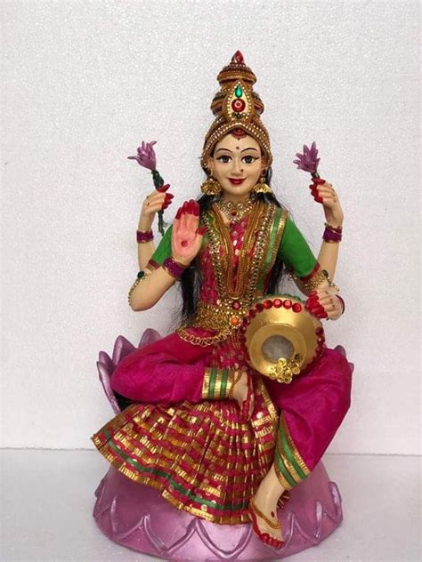 Indian Hand Made Doll Goddess Lakshmi Dolls In Indian Dress Indian Dresses Indian