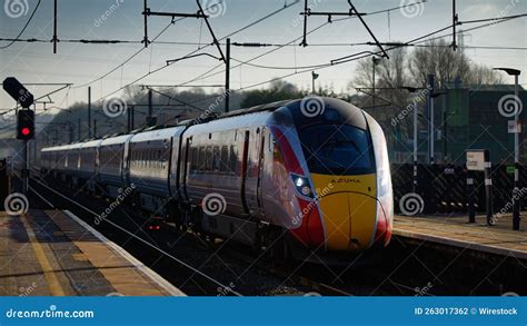 Lner Azuma Train Passes Through Grantham Station Editorial Photography Image Of Travel