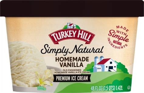 Turkey Hill Simply Natural Homemade Vanilla Ice Cream Tub 48 Oz Bakers