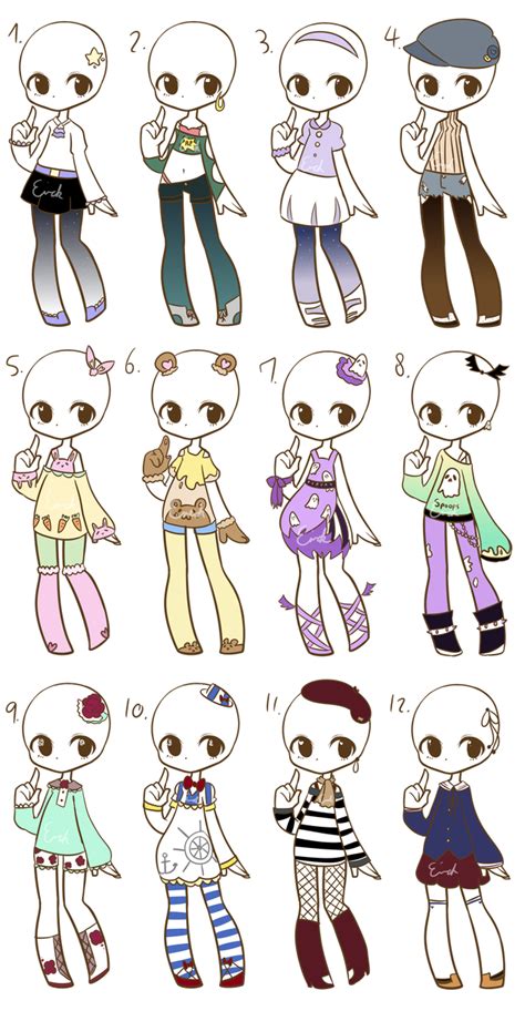 Outfit Adopts Closed By Nuggiez Character Design Chibi Drawings