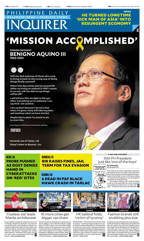 Inquirer On Twitter Todays Inquirer Front Page June 25 2021 More