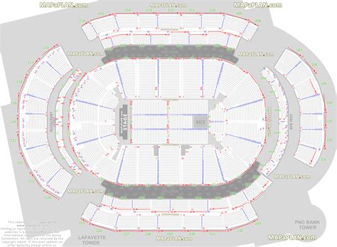 Newark Prudential Center End Stage Concert Plan Showing Fully Seated