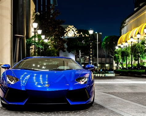 Blue Lamborghini Hd Wallpaper