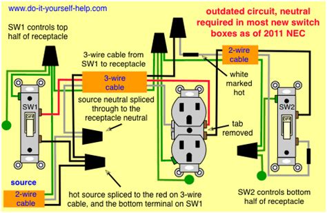 Wiring Diagram For Two Switches To Control One Receptacle Light