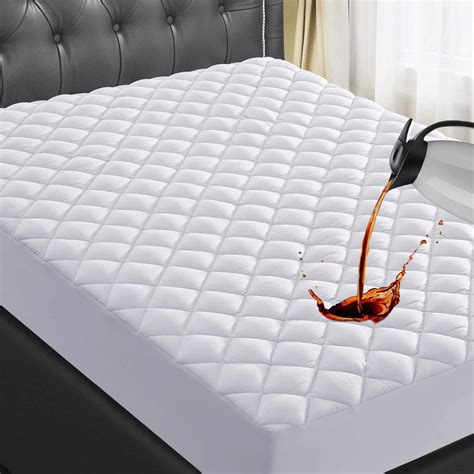 cal king mattress pad waterproof mattress cover protector 8 21 deep pocket quilted cooling